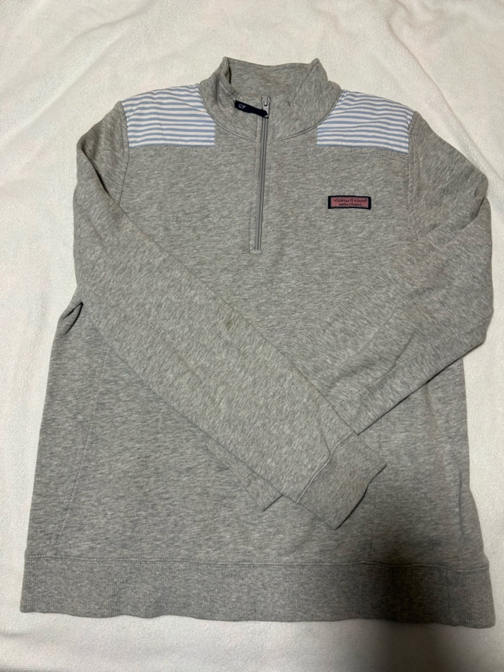 Vineyard Vines Light Gray Half-Zip Pullover